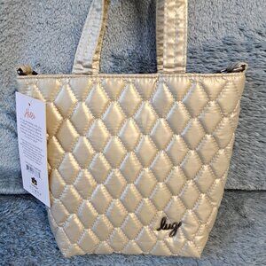 NWT Lug Tip Toe Crossbody in Metallic Champagne